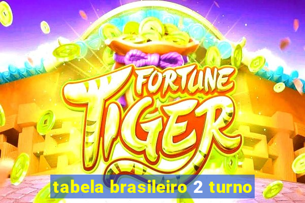 tabela brasileiro 2 turno